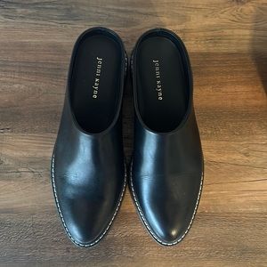 Jenni Kayne Black Leather Lug Mule Size 39/US 9